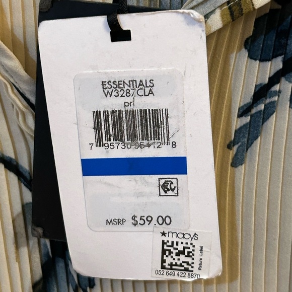 NWT- DKNY
Women's Pleated Floral-Print Sleeveless Blouse with a Tie Neck. - Picture 8 of 13